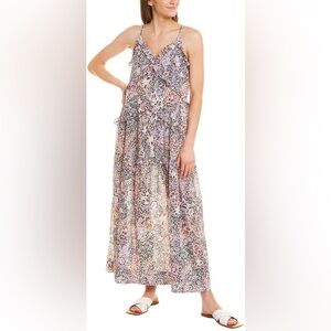 Rebecca Minkoff Loma Floral Tiered Ruffle Maxi Dress XXL Boho Lightweight